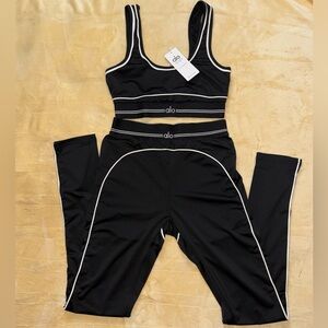 Alo Black and White Activewear Set